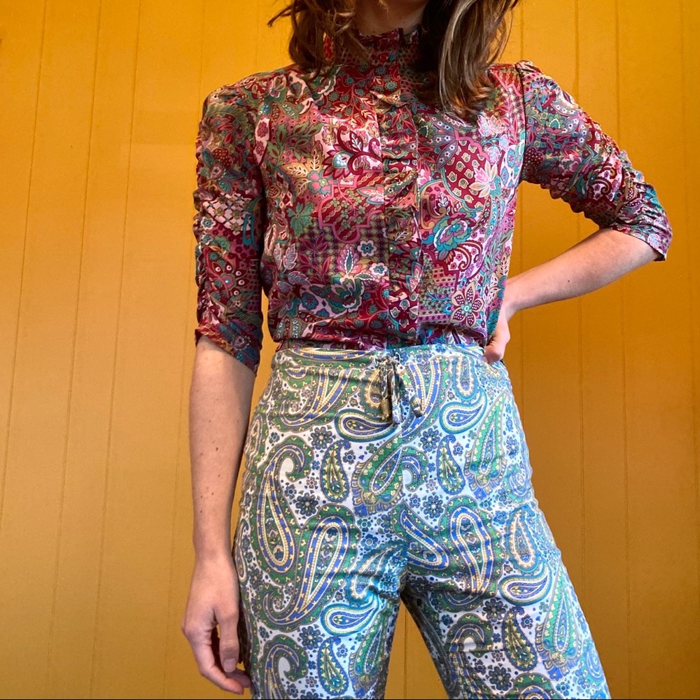 *Vintage* Far Out Paisley Blouse